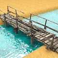 bridge wooden bridge broken bridge broken bridge broken bridge damaged bridge rotten bridge 3d model