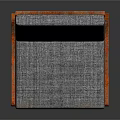 Modern Accent Chair With Gray Fabric Seat Back And Orange Wooden Frame