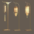 Chinese Style Floor Lantern Lamps With Traditional Design Elegant Shades And Decorative Tassels
