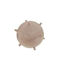 Light Beige Round Spherical Object With Multiple Small Protrusions On Surface 3d model