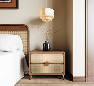 Antique bedside table 3d model