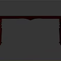 Traditional Dark Red Wooden Dining Table with Carved Legs and Smooth Surface in Classic Design