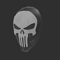 Game Movie Character Skull Mask With White Skeleton Design And Black Background