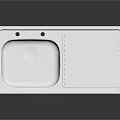 White Kitchen Sink With Integrated Drainage Board For Home Daily Use