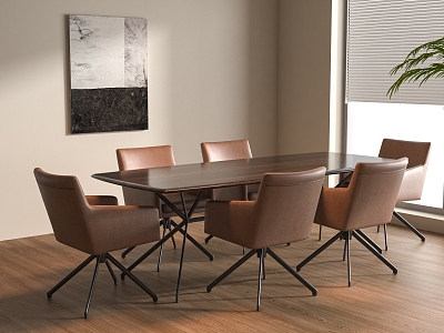 Modern Conference Table Modern Conference Table and Chair Combination Meeting Room 3d model