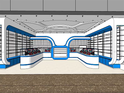 Modern mobile phone store digital store mobile phone store 3d model