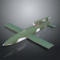 Green And White Model Aircraft With Glossy Surface And Wing Structure