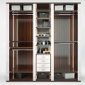 Modern Dark Wood Grain Shoe Cabinet With Multiple Shelves Shoes Storage And Drawers