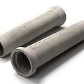 Durable Concrete Pipes As Essential Building Construction Structural Components 3d model