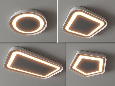 Modern Ceiling Lights with Different Geometric Shapes and LED Lighting for Indoor Home Use 3d model