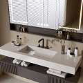 Modern Bathroom Cabinet Bathroom Counter Basin Bathroom Decoration Mirror Cabinet Sink 3d model