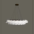 Elegant Modern White Spiral Chandelier With Golden Hanging Top For Interior
