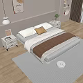 Modern Bedroom Interior With Platform Bed Nightstands And Ambient Lighting