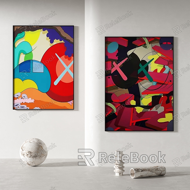 Simple abstract decorative painting model