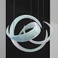 Modern Crystal Chandelier With Spiral Ring Design And Gradient Color For Interior Decor