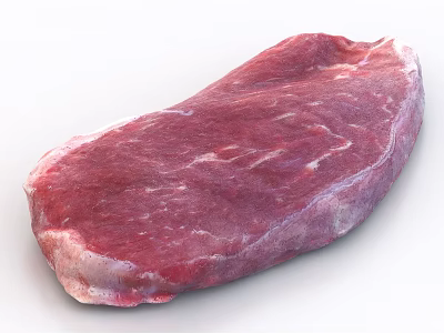Fresh Juicy Raw Steak with Red Meat Texture and Natural Color 3d model