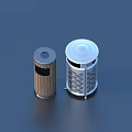 Two Modern Stylish Household Waste Bins With Wooden Texture And Metal Mesh Lids