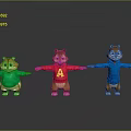 Three Squirrels Squirrel Cartoon Squirrel Animation Squirrel Animation Squirrel Cartoon Characters Cartoon Animals 3d model