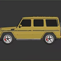 Yellow Off Road SUV With Black Roof And White Alloy Wheels Design