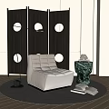 Modern single sofa 3d model