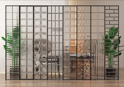 Now glass brick partition glass brick glass partition 3d model