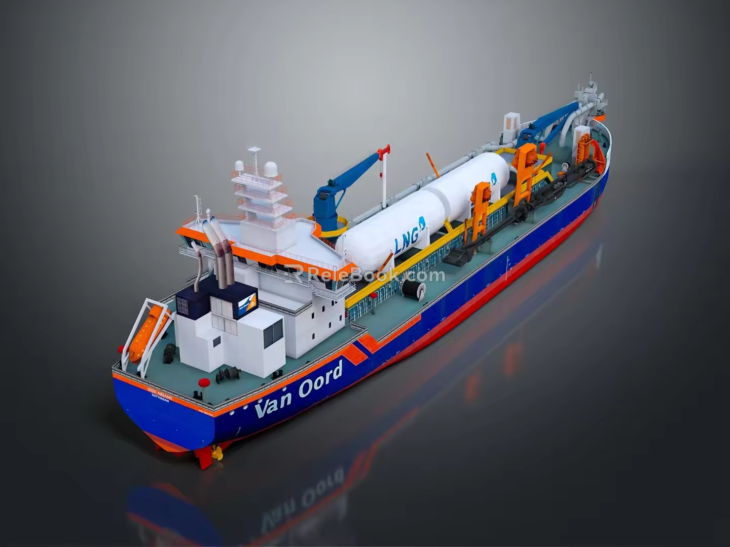 Modern LNG carrier LNG carrier 3d model