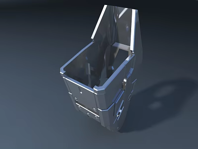 Modern Metal Public Facility Trash Bin For Outdoor Public Area Use 3d model