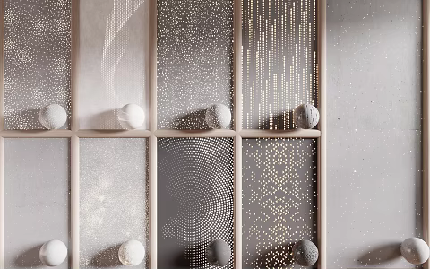 Light-transmitting concrete background wall luminous concrete landscape wall light-transmitting cement wall micro-cement 3d model