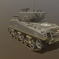 Vintage Military Tank With Turret Cannon Barrel Star Insignia And Tracks