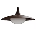Modern Contemporary Pendant Lights With Brown Shade And White Globe Design