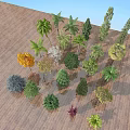 Tech Exhibition Hall Displaying Various Trees And Diverse Plant Species