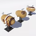 Fun Pig Shaped Wooden Building Blocks Playground Rides With Spring Base Stands