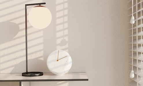 Modern table lamp ornaments combination 3d model