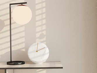 Modern table lamp ornaments combination 3d model