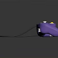 Vibrant Purple Nintendo Game Controller With Colorful Buttons And Connected Cable