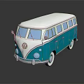 Modern bus minibus minivan driverless bus 3d model