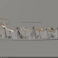 Elegant Luxury Wedding Dresses Display With Mannequins And Floral Decorations
