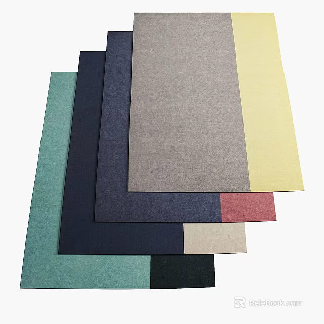 Square Rugs Featuring Assorted Colors and Modern Design for Home Decor 3d model 