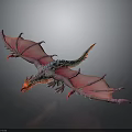 Vibrant Mythical Dragon With Pink Wings And Colorful Scales In Flight