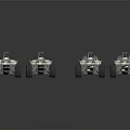 Four White Off Road Vehicles With Large Tires And Modern Sporty Design