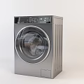 Modern Stainless Steel Front Load Washing Machine With Digital Control And Clear Door