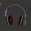 Modern Over Ear Headphones With Sleek Silver Headband And Black Cushions