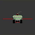 Kids Light Green Toy Car With Red Wings Black Wheels And 2000 Design