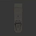 Green Military Style Open Deck Boat With Railings And Yellow Buoys