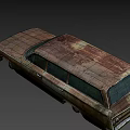rusty car 3d model