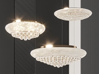 Light Luxury Crystal Chandelier 3d model