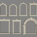 Window Cover Simple European Window Cover Window Cover Line Window Frame External Wall Line Door Cover Pass 3d model