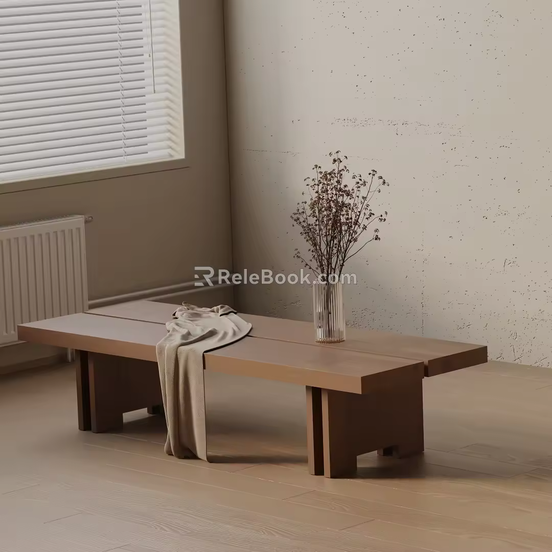 Modern shoe changing stool 3d model
