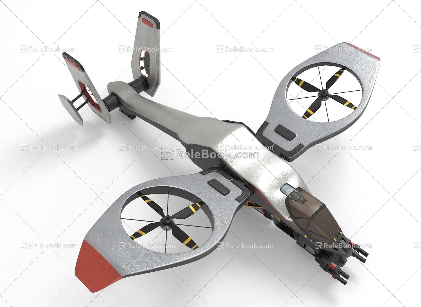 Attack helicopter gunship aircraft aircraft 3d model