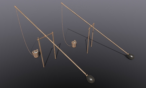 Stone throwing water device 3d model